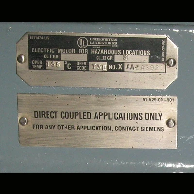 Siemens 250 HP Explosion Proof Electric Motors