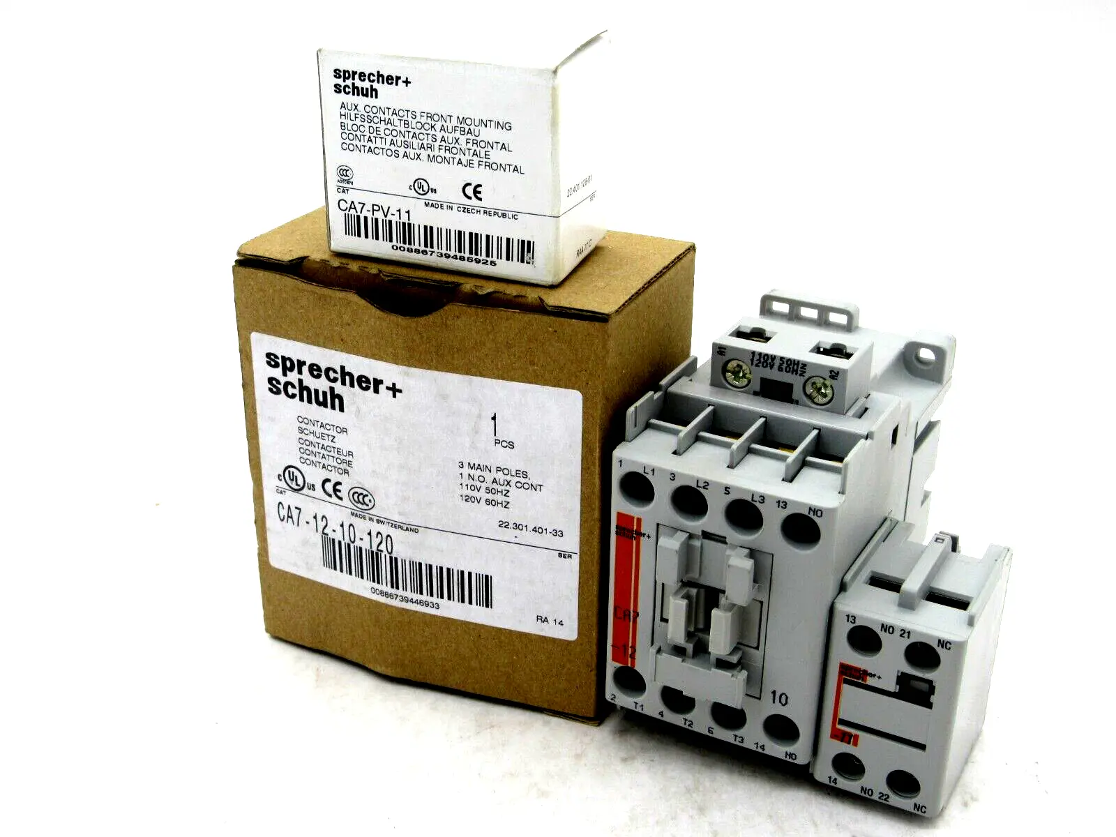 NEW SPRECHER & SCHUH CA7-12-10-120 CONTACTOR W/CA7-PV-11 CA71210120