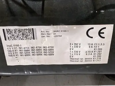 3HAC 6160-1 | Noratel ABB  Rev. 01 Transformer - Used