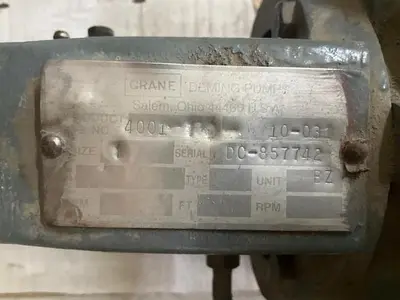 USED CRANE PUMPS & SYSTEMS 4800