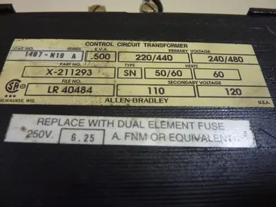 USED ALLEN BRADLEY 1497-N19 SER A