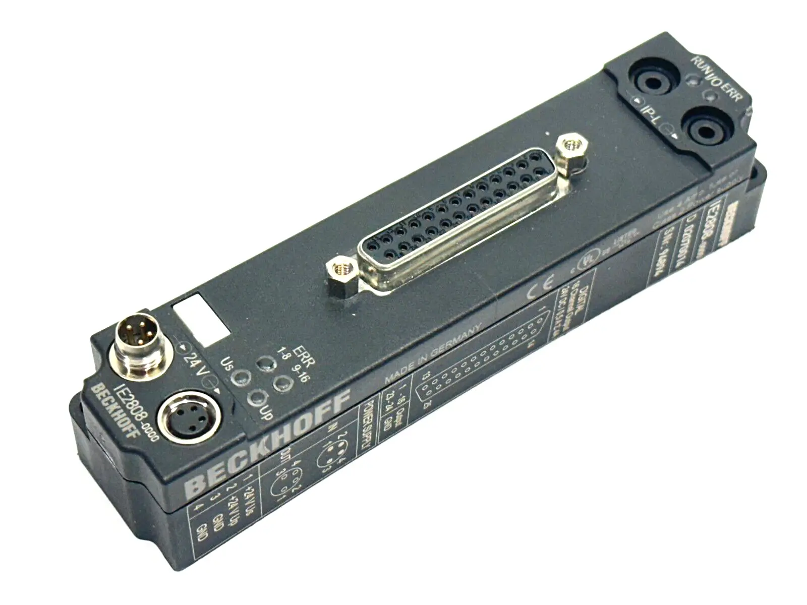 IE2808-0000 | Beckhoff  Extension Box 16-Channel Digital Input D-Sub 0.5A 24VDC - Used