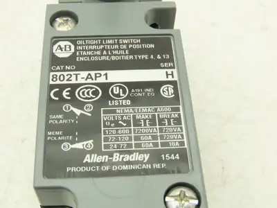 Allen Bradley 802T-AP1 Oiltight Limit Switch Enclosure Lever Type Operator Head