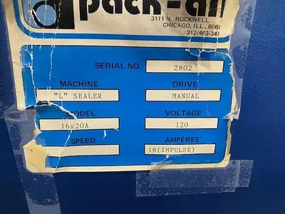 USED PACK-ALL 16 X 20A