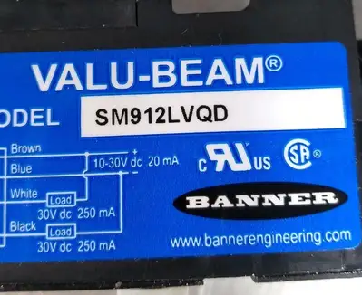 BANNER VALU-BEAM SM912LVQD Photoelectric Sensor Loc4C24