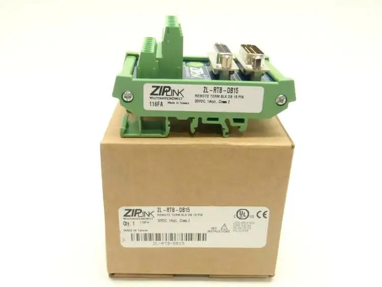 New | in-Stock Ziplink ZL-RB-DB15 Terminal Blocks Michigan US | Maverick Industrial Sales #1394428