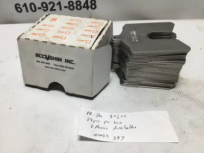 Accushim B-100Pk 3 x 3 shim stainless steel .100” 3/4” 28 pieces per box