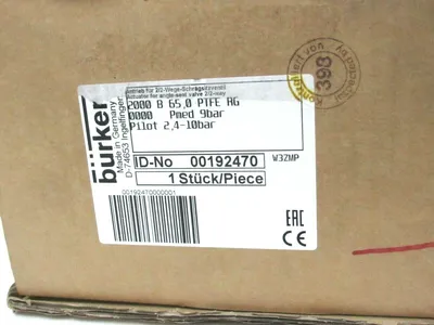 NEW BURKERT 00192470 2000 B 65,0 PTFE RG TYPE 2000 CONTROL SEAT VALVE