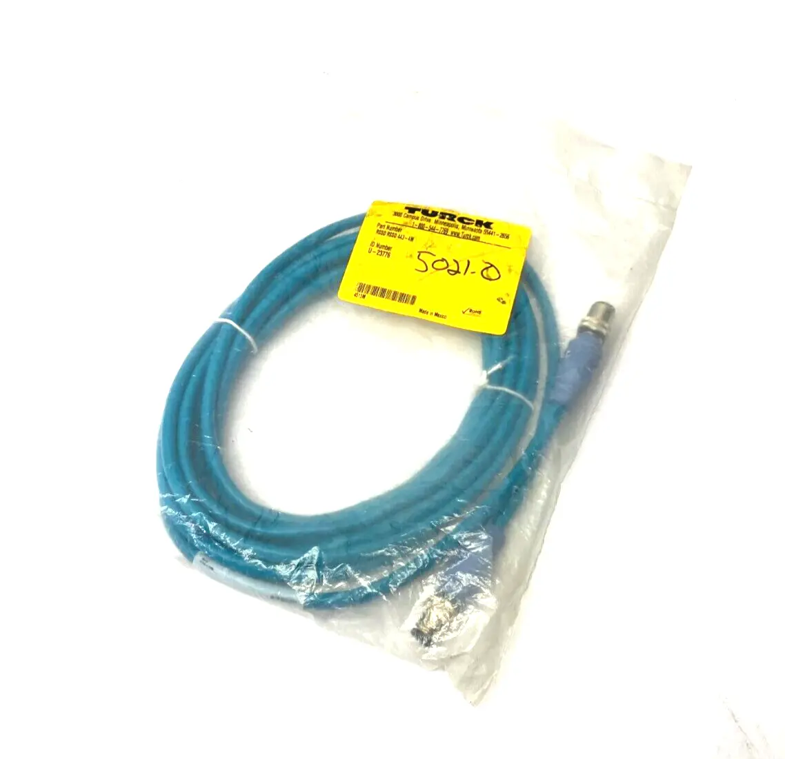 New | in-Stock Turck Industrial Ethernet Cable Male M12 4-Pin 4m Misc Electrical & Power Parts Michigan US | Maverick Industrial Sales #1401511