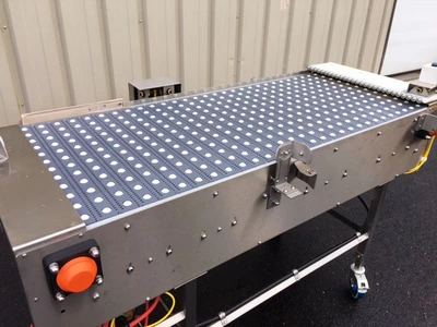 TRIO-PAC 24" Wide x 60" Long Stainless Steel Box Turner - Conveyor