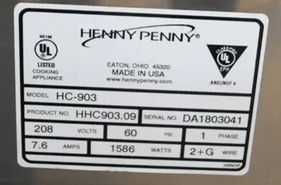 USED Henny Penny HENNY