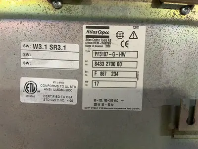 Used 2006 ATLAS COPCO PF3107GHW Electrical Controls Ohio US | HGR 24 #1508198