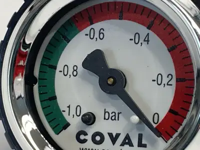 New | in-Stock Coval Pneumatic Vacuum Gauge -1,0-0 Bar Vacuum Gauges / Controllers Michigan US | Maverick Industrial Sales #1414285