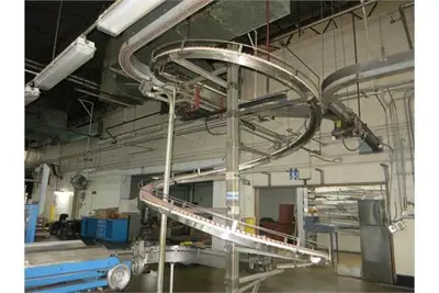 CHSC spiral conveyor, 3" Belt, 130" Height