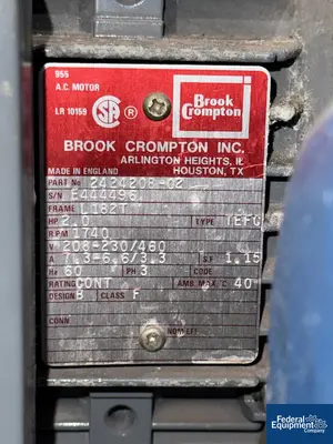 USED Baker Perkins 0.75 Cu Ft Baker Perkins Double Cone Vacuum Dryer, S/S