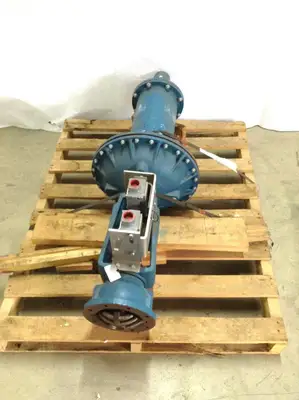 USED ITT 32107 4 INCH AIR ACTUATOR VALVE W/ LIMIT SWITCHES