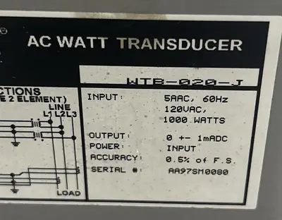 Used EIL WTB020J Transducers Ohio US | Surplus Asset Holdings #1236029