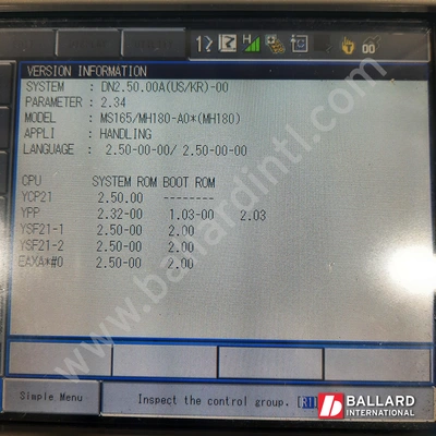 YASKAWA Motoman MH180 Robot System w/ DX200 Controller