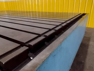 90'' X 130'' T SLOTTED LAYOUT TABLE / FLOOR PLATE: STOCK 17536