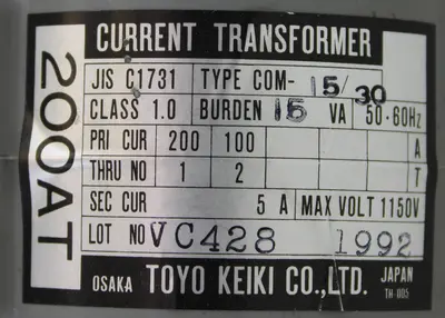 USED TOYO KEIKI CO 200AT