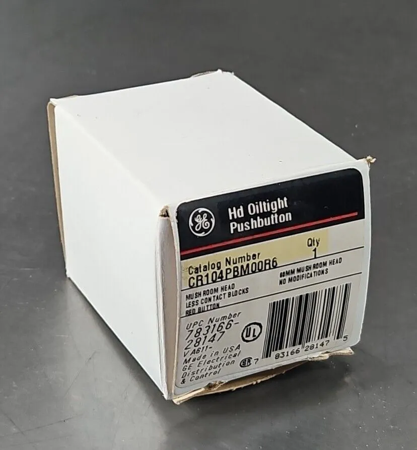 GE CR104PBM00R6 Heavy Duty Oiltight Pushbutton. Loc4D-20