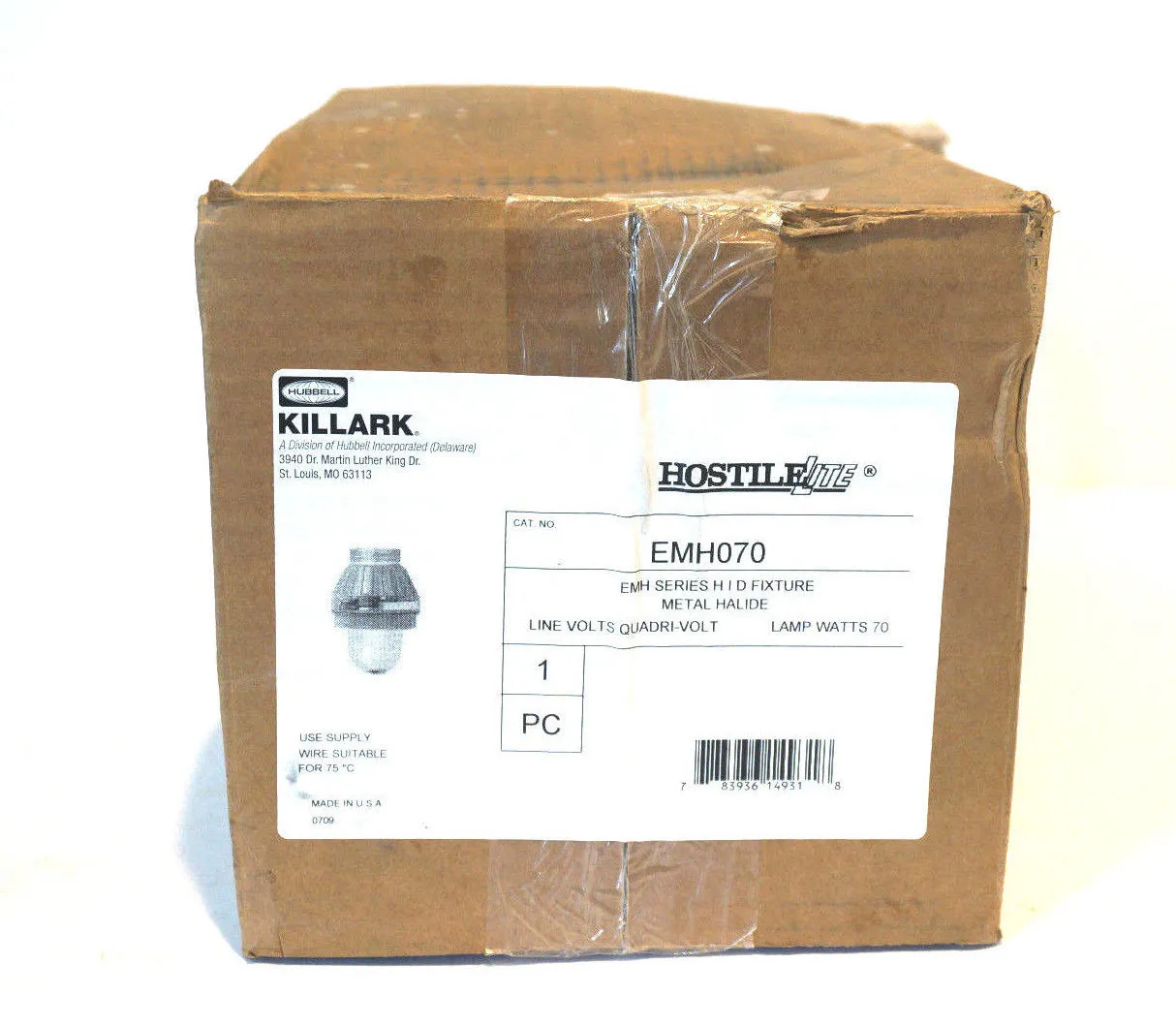 NEW KILLARK EMH070 EMH SERIES H I D FIXTURE 70 WATT