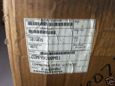 NEW PARKER COMPAX200MS1 DRIVE W/SINCOS