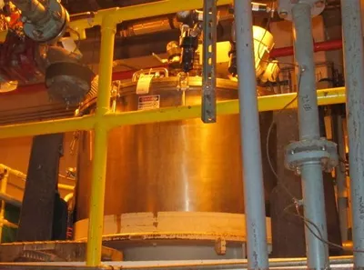 Ferrum DSZ-UR/T/HA 1250/630 perforate basket centrifuge, Eldon-coated.