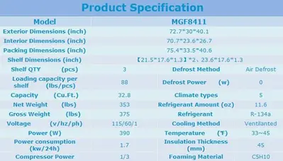 72.7" THREE DOOR WORK TOP-REFRIGERATOR