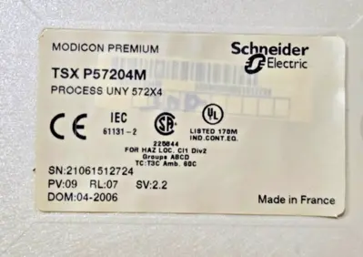SCHNEIDER ELECTRIC TELEMECANIQUE TSX-P57-204M TSXP57204M CPU MODULE PROCESSOR