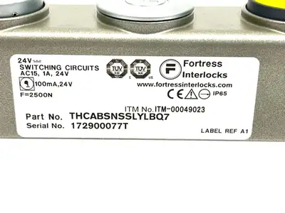 THCABSNSSLYLBQ7 | Fortress Interlocks  Safety Guard Interlock ONE KEY ONLY - New Other