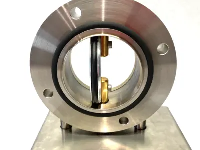 Stainless Steel TIV Butterfly Valve, 68mm ID, 130mm OD, RS232 9-pin Connection