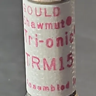 Gould Shawmut TRM15 Tri-onic Time Delay Fuse 250V 15A. Loc4D-25
