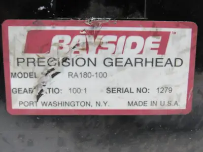 Bayside RA180-100 1"x2" 100:1 Precision Gearhead Right Angle Gear Reducer