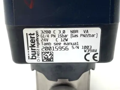 USED BÜRKERT PROPORT. GLOBE VALVE 3280-CM-03,0BBVAGM82-024DC12-10-B4-1I-IX
