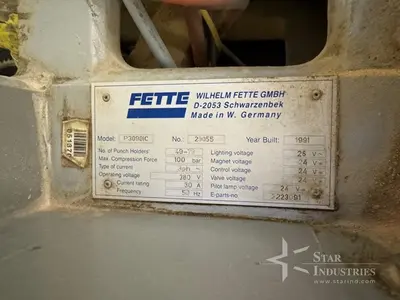 Used 1991 FETTE P30901C Tablet Presses | Star Industries #1253471