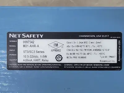 USED NET SAFETY M21-AHR-A