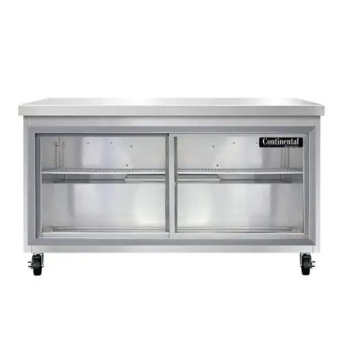 Continental SW60NSGD 60" Worktop Refrigerator W/ (2) Sections, 115v