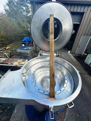 Rousselet Robatel SCPC 120 VXTE textile hydro extractor, SS.