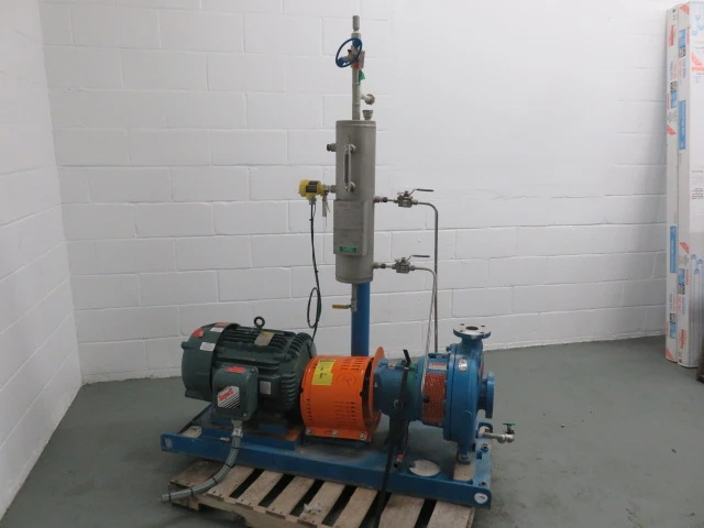 Goulds pump model 3196 MTi size 2x3-13 material Hastelloy C with base and motor , Unused Spare Room