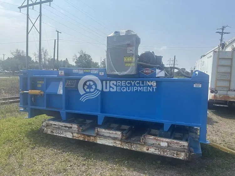 Used EXCEL EX-63 CLOSED DOOR BALER WITH CONVEYOR Balers | US Recycling Equipment #474637