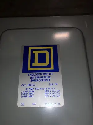 USED SQUARE D NO. HU361