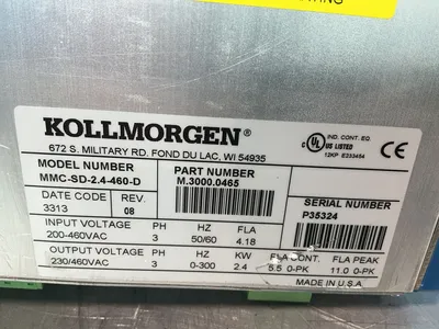 Used KOLLMORGEN MMCSD2.4460D Servo Drives Ohio US | HGR 24 #1330325