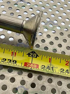 USED 20 FT STAINLESS STEEL HOSE W/ 1/2" SANITARY FITTING TO 1" SANITARY FITTING