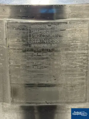 USED Precision 300 Liter Precision Stainless Reactor, 316L S/S, 45/100#