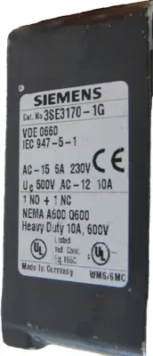 NEW SIEMENS 3SE3170-1G LIMIT SWITCH 3SE31701G