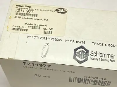 New | in-Stock Altech Corp Polyamide Cable Gland Lock Nut M25x1.5 PKG OF 50 Electrical Fittings Michigan US | Maverick Industrial Sales #1390844
