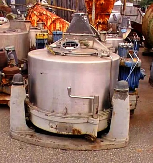 Comi-Condor Alfa 1000mm solid basket centrifuge, 316SS.