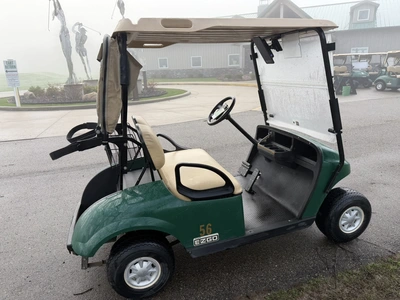 (1) 2017 E-Z-Go golf cart with a Kawasaki gas engine, model 625111G01, includes canopy, ball cover, ...