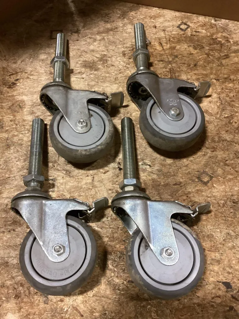 Blickle 4″ Thermoplastic Rubber Swivel Caster Wheel with Brake -Lot of 4